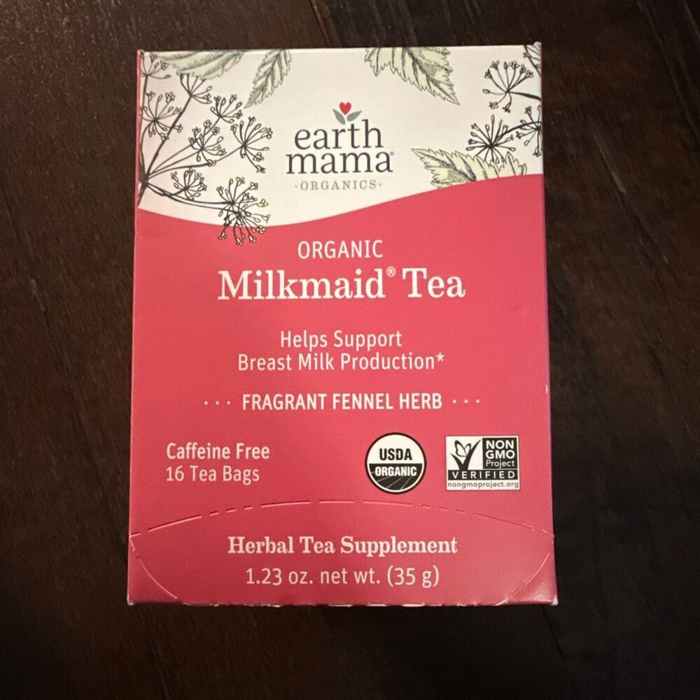 Earth Mama NIB organic milkmaid tea herbal supplement‎ caffeine free breast milk